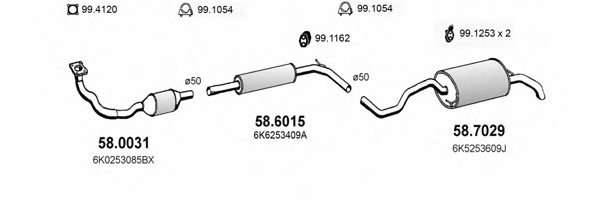 ASSO ART2634 Exhaust System